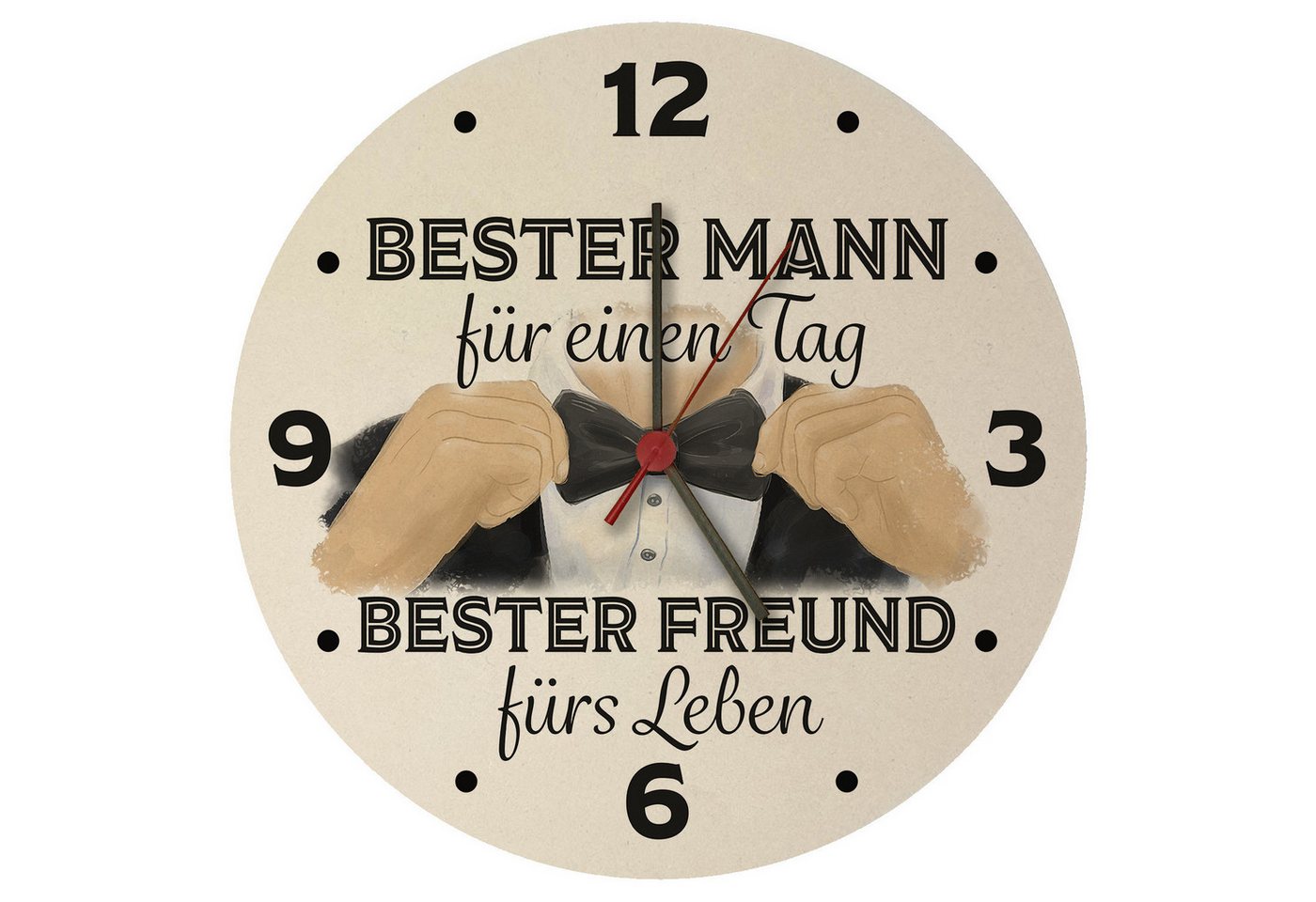 speecheese Wanduhr Trauzeuge Wanduhr aus MDF mit Spruch Bester Mann ewiger Freund speecheese Wanduhr Trauzeuge Wanduhr aus MDF mit Spruch Bester Mann ewiger Freund von speecheese