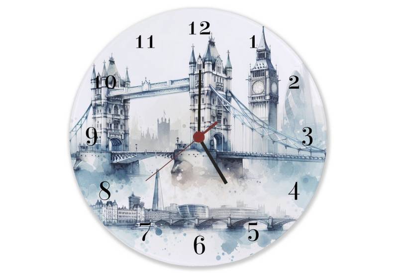 speecheese Wanduhr Wahrzeichen London Wanduhr aus Glas von speecheese