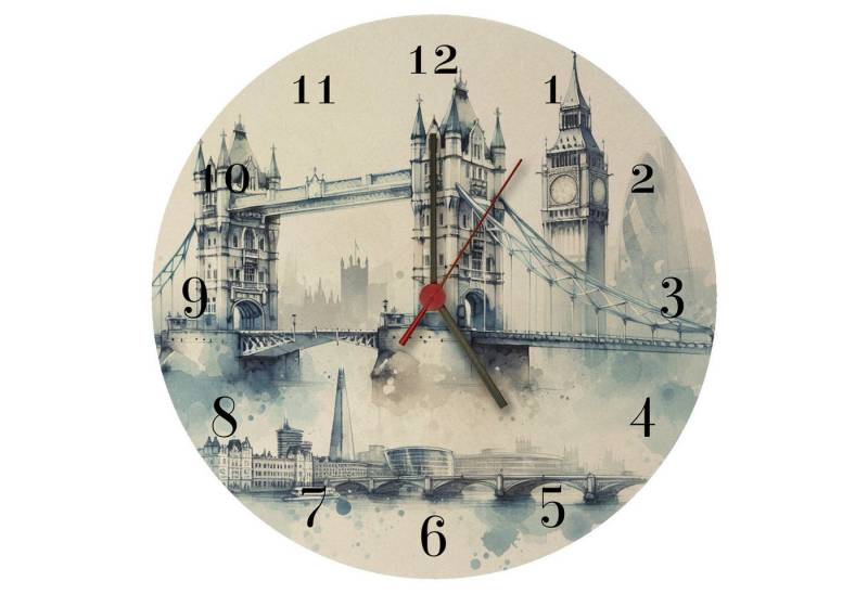 speecheese Wanduhr Wahrzeichen London Wanduhr aus MDF von speecheese