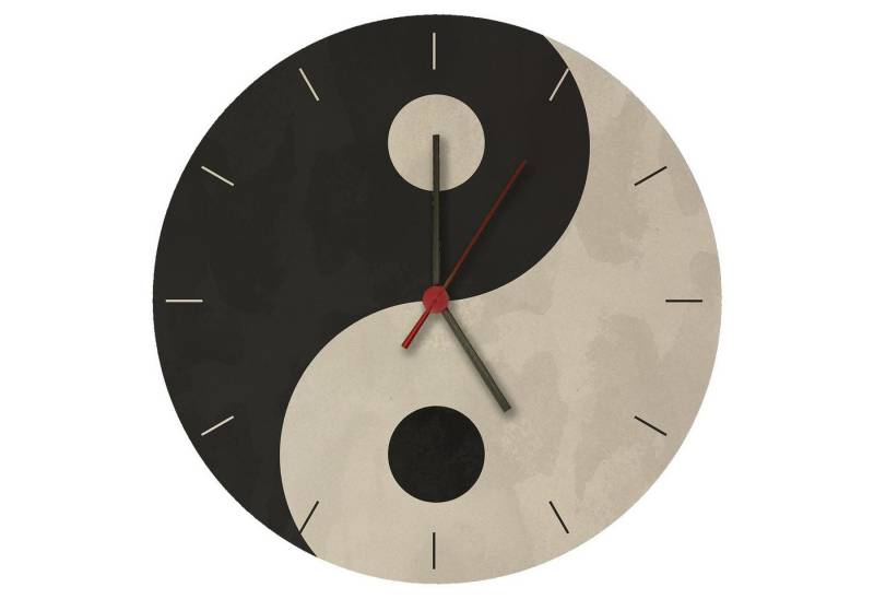 speecheese Wanduhr Yin und Yang Wanduhr aus MDF von speecheese