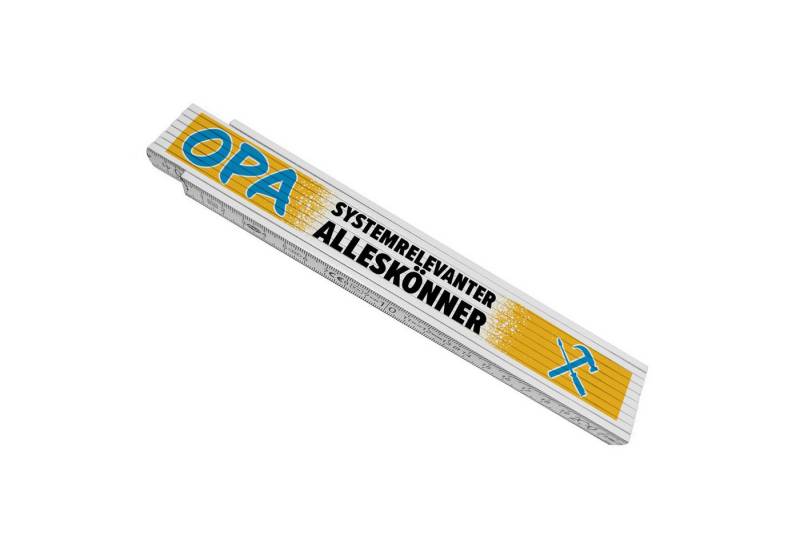 speecheese Zollstock Opa systemrelevanter Alleskönner witziger Meterstab aus Holz von speecheese