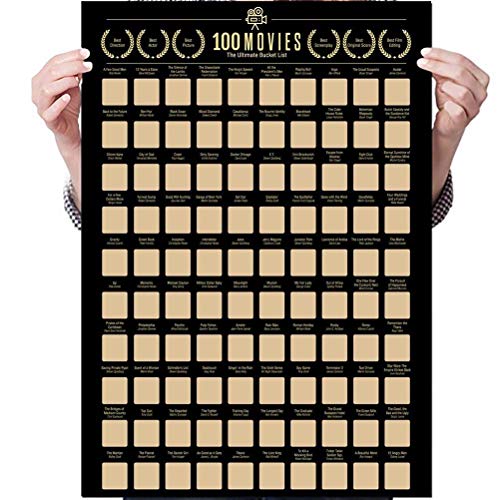 100 Stück Rubbelfolie Poster Rubbelpapier Fototapeten Wanddekoration Weiche Filmwürfel für Filmliebhaber von Akemaio