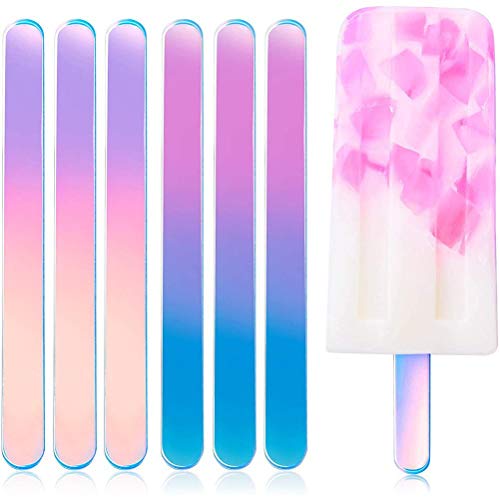 Acryl Popsicle Sticks, DIY Gradient Acryl Cakesicle Sticks, Soft Durable Freezer Popsicle Sticks, Eiscreme Sticks für Familie, Zuhause, Festival von spier