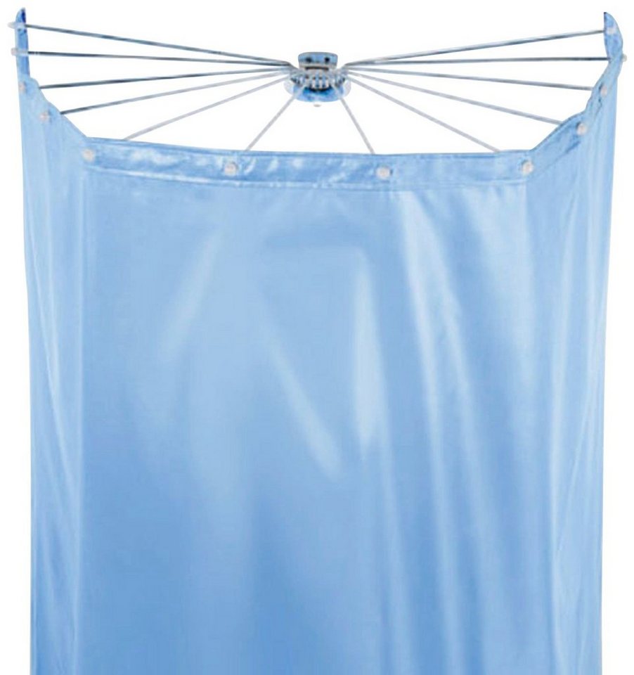 spirella Duschschirm Ombrella Breite 170 cm (Set), mit 8 Ösen, white, 200x170 cm, Duschspinne und Vorhang von spirella