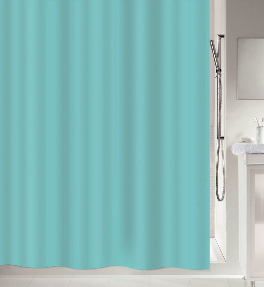 spirella Duschvorhang ATLAS Breite 180 cm, Premium Textil-Duschvorhang, 100% Polyester, wasserabweisend, Anti-Schimmel-Effekt, waschbar 40°, uni, Farbe türkis, Größe 180 x 200 cm spirella Duschvorhang ATLAS Breite 180 cm, Premium Textil-Duschvorhang, 100% Polyester, wasserabweisend, Anti-Schimmel-Effekt, waschbar 40°, uni, Farbe türkis, Größe 180 x 200 cm von spirella