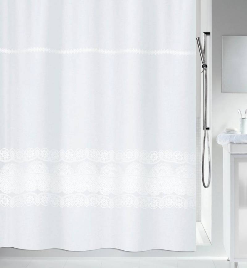 spirella Duschvorhang BRODERIE Breite 180 cm, Anti-Schimmel Textil-Duschvorhang, Polyester, 180x200 cm, waschbar spirella Duschvorhang BRODERIE Breite 180 cm, Anti-Schimmel Textil-Duschvorhang, Polyester, 180x200 cm, waschbar von spirella