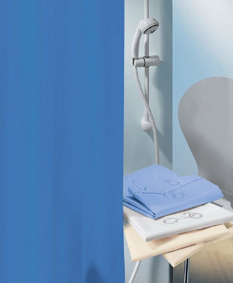 spirella Duschvorhang CAMPUS Breite 180 cm, Anti-Schimmel Textil-Duschvorhang, Polyester, waschbar, 180 x 180 cm, navy blau spirella Duschvorhang CAMPUS Breite 180 cm, Anti-Schimmel Textil-Duschvorhang, Polyester, waschbar, 180 x 180 cm, navy blau von spirella