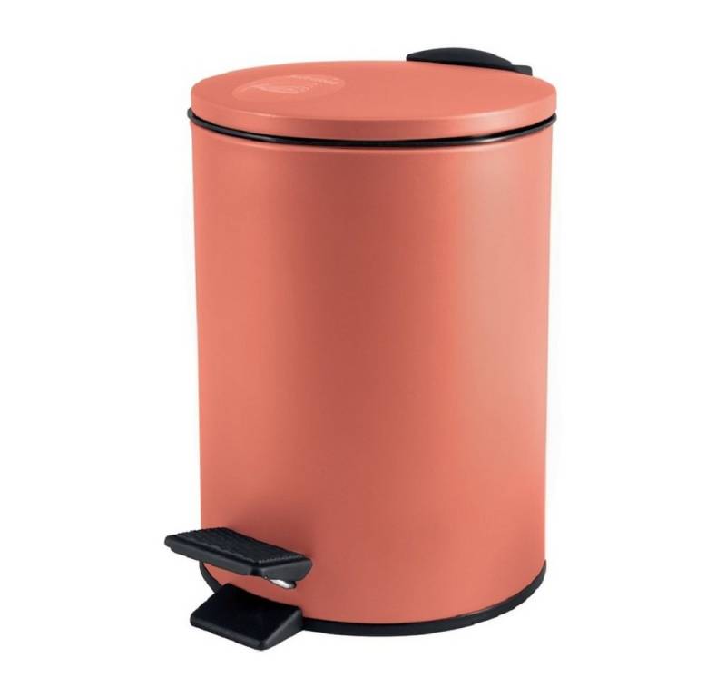 spirella Kosmetikeimer ADELAR, Treteimer mit Softclose-Absenkautomatik, herausnehmbarem Inneneimer, Anti-Fingerprint-Beschichtung, matt Finish, 5L, terracotta rot von spirella