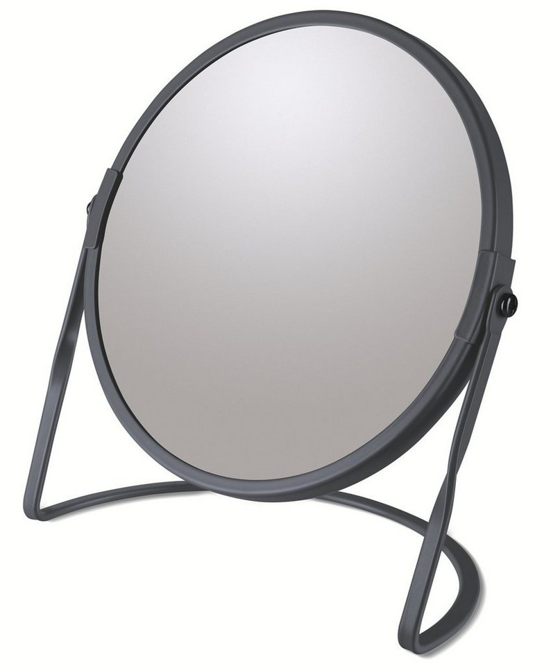 spirella Kosmetikspiegel AKIRA, 5-fache Vergrößerung, 2-seitige Spiegelfläche, schwenkbar, matt-satiniert, Ø 17 cm von spirella