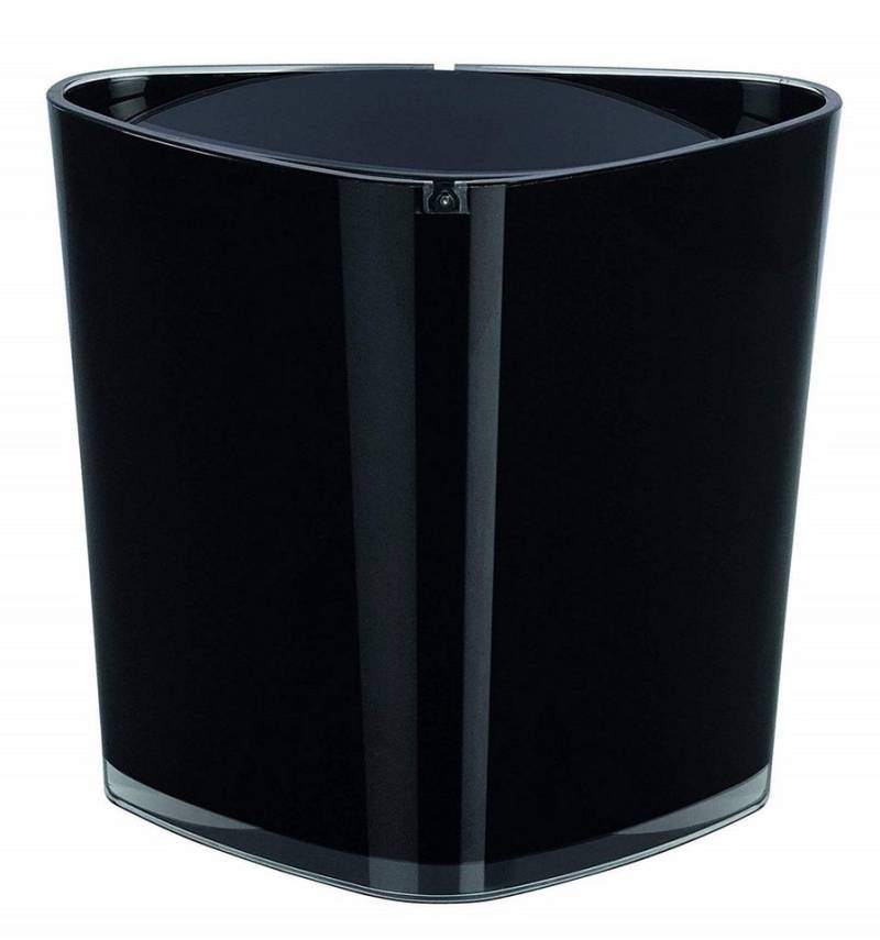 spirella Tischrestebehälter TRIX, Abfalleimer mit Schwingdeckel, Acryl, Glanzoptik, 1L von spirella