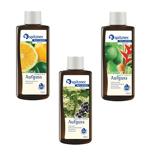 spitzner Saunaaufguss Vorteilspack 3er Grapefruit Holunder Ingwer je 190ml von spitzner