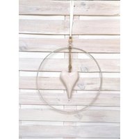 Metallring Herz I Deko Ring Metall Fensterdeko Wanddeko von spontankreARTiv