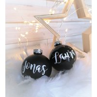 Personalisierte Weihnachtskugeln | Mit Namen Wunschname Echtglas Christbaumkugel Weihnachtskugel Personalisiert von spontankreARTiv