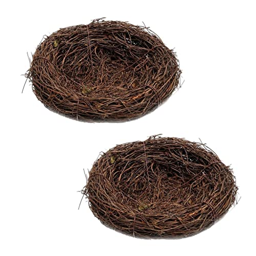 2 Stück 12 cm handgefertigte Rebe Vogelnest Haus Natur Handwerk Urlaub Dekoration für Haus Garten von sporful