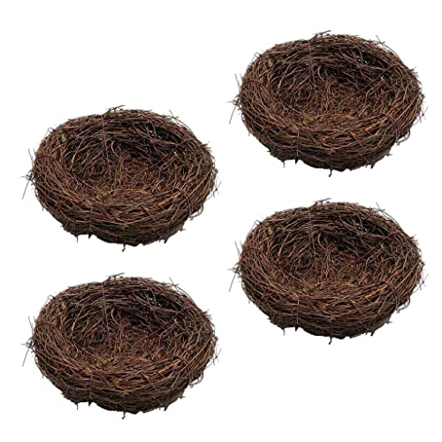 4 Stück handgefertigte Reben Vogelnest Haus Natur Handwerk Urlaub Dekoration Set von 4 10 cm von sporful