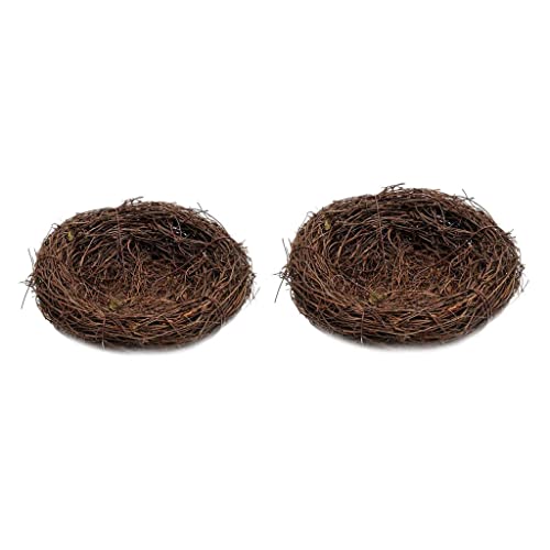 Handgefertigtes Vogelnest aus Rebe, natürliche Bastelschwelle, Dekoration, 12 cm und 15 cm, Set für Zuhause, Garten, Café von sporful