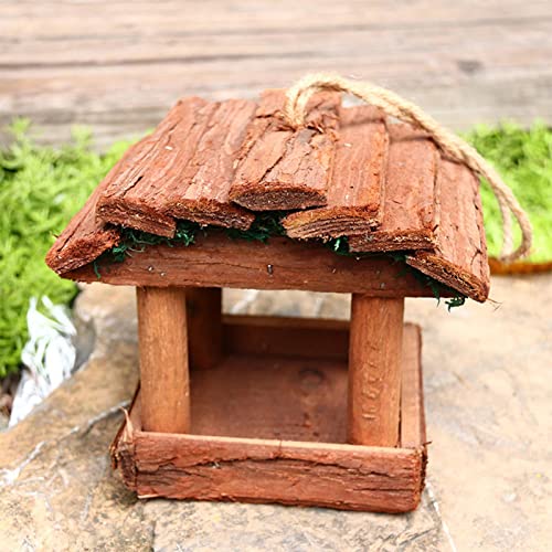 Holz Wildvogel Futterhaus Ornamente Vogelhaus für Gartendekoration Vogelliebhaber Geschenk von sporful
