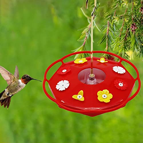 Kolibri-Futterstation mit Haken, einfaches Befüllen, Vogelfutterstation für Außenbereich, Terrasse, Garten, lockt Vögel an, leuchtende Farben, mehrere Futteröffnungen Kolibri-Futterstation mit Haken, einfaches Befüllen, Vogelfutterstation für Außenbereich, Terrasse, Garten, lockt Vögel an, leuchtende Farben, mehrere Futteröffnungen von sporful