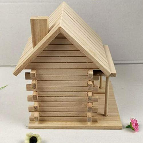 Vogelhaus aus Holz für den Außenbereich, Nistkasten für Finken, Spatzen, Rotkehlchen, Sittiche, kleine Haustiere, 17 x 16 x 17 cm von sporful