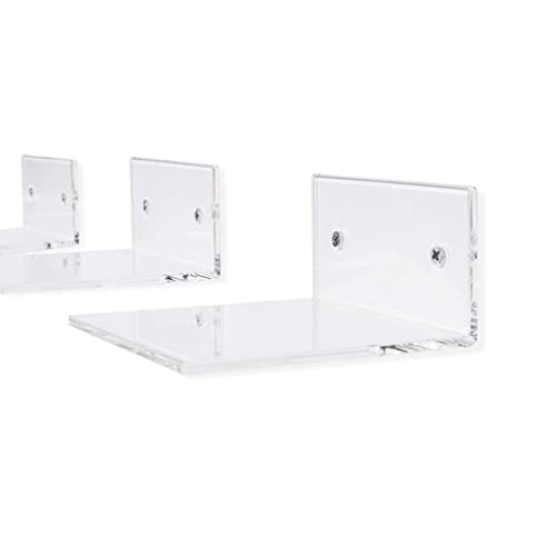 Wandregal aus transparentem Acryl, schwebend, 10 x 10 x 4 cm, Badezimmer-Organizer, Display-Aufbewahrung, 2 Stück von sporful