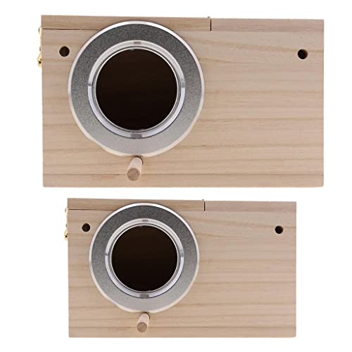 Wildvogel-Nistkasten aus Holz, Nistkasten für Gartenvögel, Größe M + L, 2 Stück von sporful