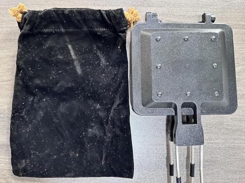 sporful Antihaftbeschichtete Camping-Sandwich-Maker-Pfanne - Doppelseitige Herdplatte Toastie Flip Pan mit Griff, tragbare Sandwichpresse für Frühstück, Küche & Kochen im Freien von sporful