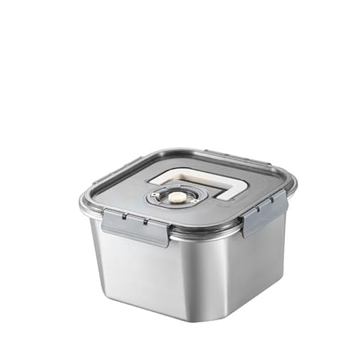 sporful Edelstahl Frischhaltedose mit Deckel - Luftdichter auslaufsicherer Kühlschrank Organizer für Obst, Delikatessen, Käse - Wiederverwendbare BPA-freie Mahlzeiten-Vorbereitungsbox mit von sporful
