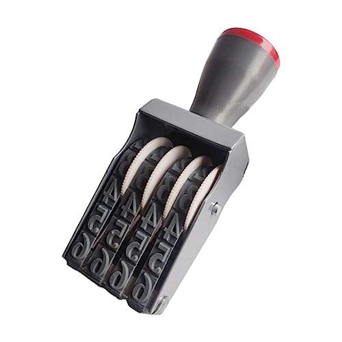 sporful Nummerierungsstempel Business Stempel mit 4 Bändern Rollen Rollen für Büro Datum Dokument Gummi Ziffern Rolling Stamp von sporful