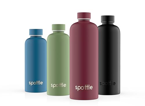 spottle Edelstahl Trinkflasche 500 ml / 750 ml / 1 L / 1,5 L – Thermosflasche aus Metall, doppelwandig, vakuumisoliert, Kohlensäure geeignet, auslaufsicher, spülmaschinenfest (Berry, 1,5 Liter) von spottle