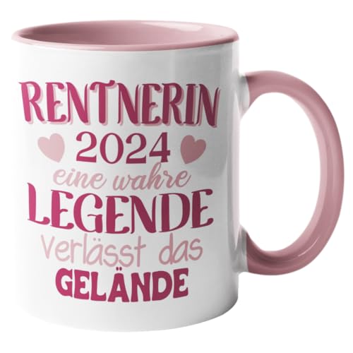 Rentnerin 2024 Tasse | Geschenk Rente Eine Legende verlässt das Gelände | Geschenk zum Abschied | Ruhestand 2024 Tasse von spruchklopferei