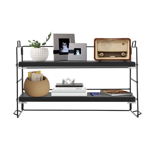 spuwlqot Schreibtisch-Organizer, Aufbewahrungsregal, 37 x 16,5 x 24 cm, Schwarz von spuwlqot