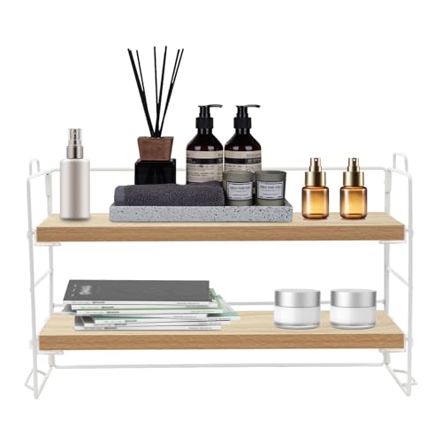 spuwlqot Schreibtisch-Organizer, Aufbewahrungsregal, 37 x 16,5 x 24 cm, Weiß von spuwlqot