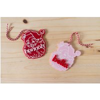 Personalisierte Vintage Weihnachtsweihnachtsverzierung | Acryl Name Geschenkanhänger Weihnachten Geschenk Vinyl von squeezeandthankyou