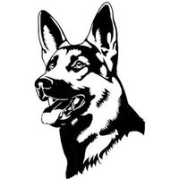 Deutscher Schäferhund Elsässer K9 Sicherheits-Aufkleber Auto Van Bonnet Vinyl-Seiter Aufkleber Wand Kunst Haube Vinyl Grafik Fenster Tür von srdecalsdesign