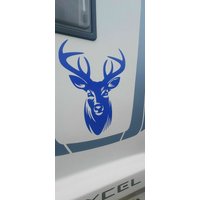 Hirsch Hirschkopf Aufkleber Auto Van Bonnet Vinyl Seite Wand Kunst Haube Grafik Fenster Tür Zeichen Wohnmobil Campervan von srdecalsdesign