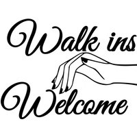 Walk Ins Welcome Beauty Salon Nail Bar Fenstertür Wand Kunst Aufkleber Vinyl Grafik Friseur Dekor Werbung Schild Nägel von srdecalsdesign