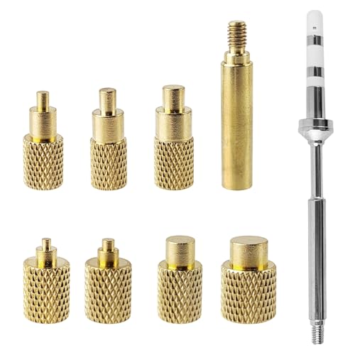Lötkolben und Einschmelzgewinde Set, Verschiedene Größen Eindringkörper (M2-M8), Schmelzhilfe für TS001 Lötspitzen, Austauschbar mit Standard 936 Universalspitzen. von srmiqlye