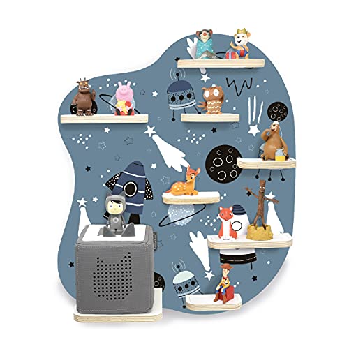 stadtecken Kinder Regal für Musikbox I Motiv Universe I Geeignet für die Toniebox und ca. 26 Tonies I Geschenkidee I Spielen I Sammeln I zum Aufhängen von stadtecken