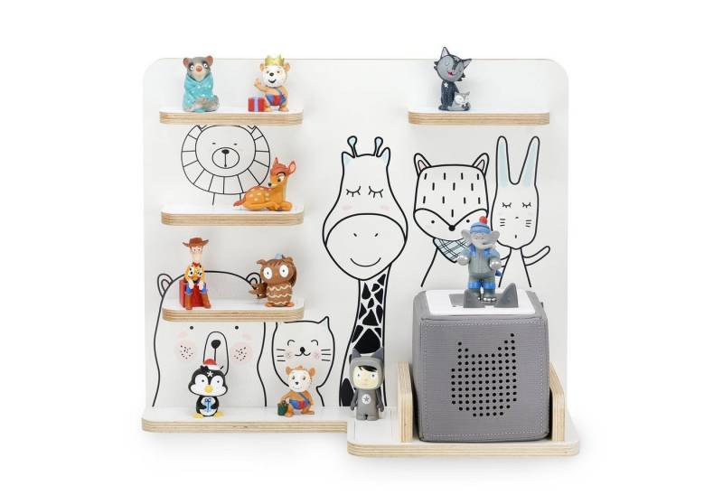 stadtecken Kinderregal mit schmalen Boden - geeignet für die Toniebox und Tonies, Bunte, verspielte Aufbewahrung für 35 Figuren, ideal fürs Kinderzimmer stadtecken Kinderregal mit schmalen Boden - geeignet für die Toniebox und Tonies, Bunte, verspielte Aufbewahrung für 35 Figuren, ideal fürs Kinderzimmer von stadtecken