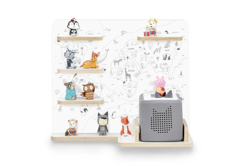 stadtecken Kinderregal mit schmalen Boden - geeignet für die Toniebox und Tonies, Bunte, verspielte Aufbewahrung für 35 Figuren, ideal fürs Kinderzimmer stadtecken Kinderregal mit schmalen Boden - geeignet für die Toniebox und Tonies, Bunte, verspielte Aufbewahrung für 35 Figuren, ideal fürs Kinderzimmer von stadtecken