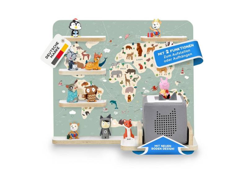 stadtecken Kinderregal mit schmalen Boden - geeignet für die Toniebox und Tonies, Bunte, verspielte Aufbewahrung für 35 Figuren, ideal fürs Kinderzimmer stadtecken Kinderregal mit schmalen Boden - geeignet für die Toniebox und Tonies, Bunte, verspielte Aufbewahrung für 35 Figuren, ideal fürs Kinderzimmer von stadtecken