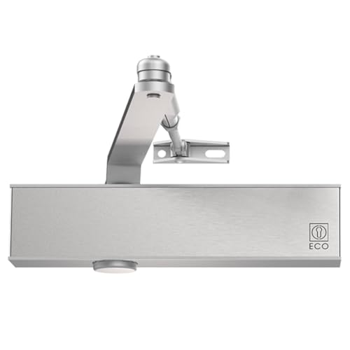 ECO-Schulte TS 20 (EN 2/3/5) Türschließer neu mit SGS RAL 9006 ECO silber mit Scherengestänge und Montageplatte; EN 1154; Türbreite maximal: 1.250 mm TOP - 24,3x4x5,6cm von stahl-design-tebart