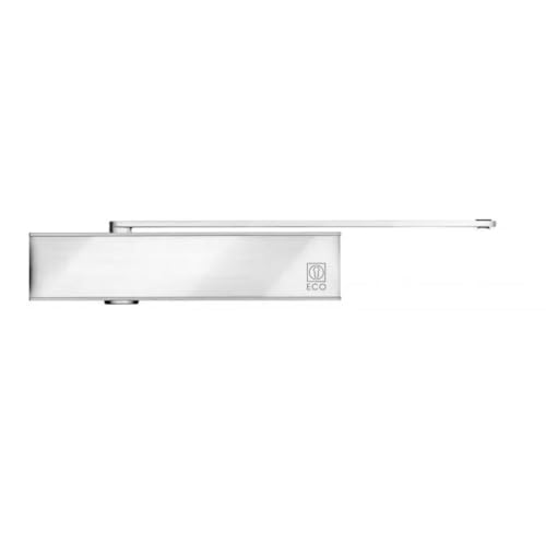 ECO-Schulte TS-61 B (EN 3-6) Türschließer RAL 9006 ECO silber und ohne Gleitschiene H; EN 1154 DIN 18040; Türbreite maximal: 1.400mm TOP - 28,7x4,9x6,2cm von stahl-design-tebart