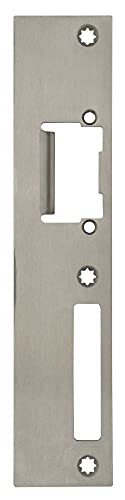 Schließblech für auswärts öffnende Türen DIN-Rechts 225 x 47,5 x 3 mm für E-Öffner - Produkt-Richtung: DIN rechts - 018044700426 erial/Oberflächen: Edelstahl V2A matt gebürstet, Pr von stahl-design-tebart