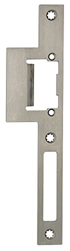 Schließblech für auswärts öffnende Türen DIN-Rechts 225 x 55 x 3 mm für E-Öffner - Produkt-Richtung: DIN links - 018012400426 erial/Oberflächen: Edelstahl V2A matt gebürstet, Produ von stahl-design-tebart