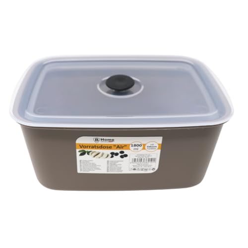 Vorratsdose "Air" mit Vakuum-Funktion Braun 1800ml von stahl-design-tebart