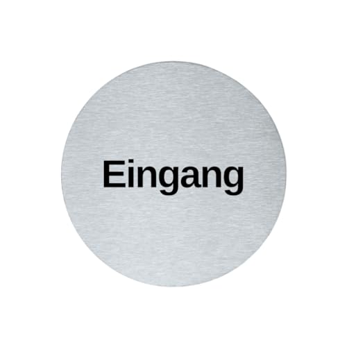 stahl-design-tebart Hinweisschild Piktogramm rund 7,5 cm Edelstahl selbstklebend 3M Klebefläche graviert Edeloptik elegante Beschilderung langlebig EINGANG- 7,5x7,5x0,1cm stahl-design-tebart Hinweisschild Piktogramm rund 7,5 cm Edelstahl selbstklebend 3M Klebefläche graviert Edeloptik elegante Beschilderung langlebig EINGANG- 7,5x7,5x0,1cm von stahl-design-tebart
