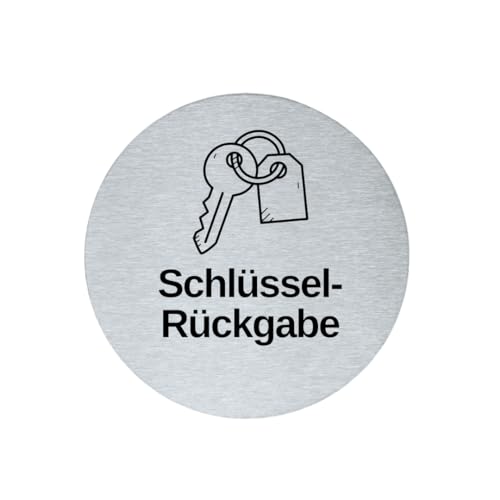stahl-design-tebart Hinweisschild Piktogramm rund 7,5 cm Edelstahl selbstklebend 3M Klebefläche graviert Edeloptik elegante Beschilderung langlebig SCHLÜSSEL RÜCKGABE- 7,5x7,5x0,1cm stahl-design-tebart Hinweisschild Piktogramm rund 7,5 cm Edelstahl selbstklebend 3M Klebefläche graviert Edeloptik elegante Beschilderung langlebig SCHLÜSSEL RÜCKGABE- 7,5x7,5x0,1cm von stahl-design-tebart