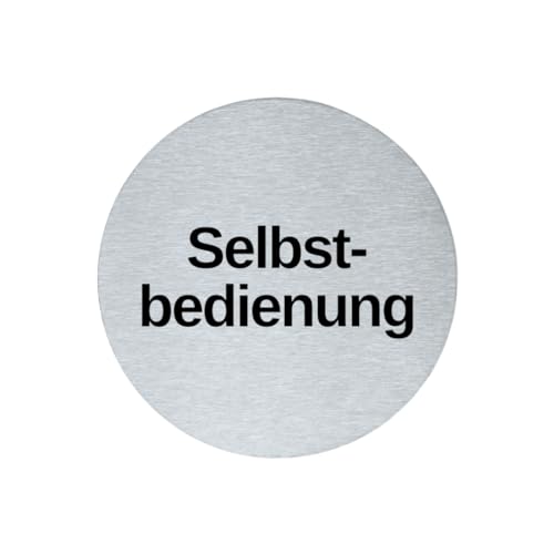 stahl-design-tebart Hinweisschild Piktogramm rund 7,5 cm Edelstahl selbstklebend 3M Klebefläche graviert Edeloptik elegante Beschilderung langlebig SELBSTBEDIENUNG- 7,5x7,5x0,1cm stahl-design-tebart Hinweisschild Piktogramm rund 7,5 cm Edelstahl selbstklebend 3M Klebefläche graviert Edeloptik elegante Beschilderung langlebig SELBSTBEDIENUNG- 7,5x7,5x0,1cm von stahl-design-tebart