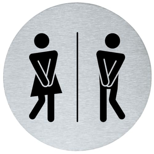 stahl-design-tebart Hinweisschild Piktogramm rund 7,5 cm Edelstahl selbstklebend 3M Klebefläche graviert Edeloptik elegante Beschilderung langlebig WC Mann & Frau- 7,5x7,5x0,1cm stahl-design-tebart Hinweisschild Piktogramm rund 7,5 cm Edelstahl selbstklebend 3M Klebefläche graviert Edeloptik elegante Beschilderung langlebig WC Mann & Frau- 7,5x7,5x0,1cm von stahl-design-tebart
